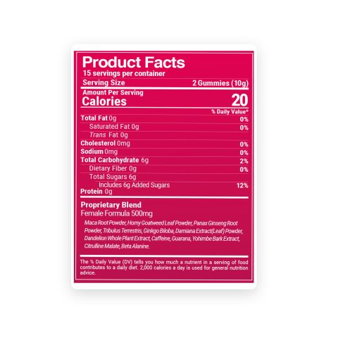 Female Sensual Gummies - Strawberry - Better Sex - Thumbnail 5