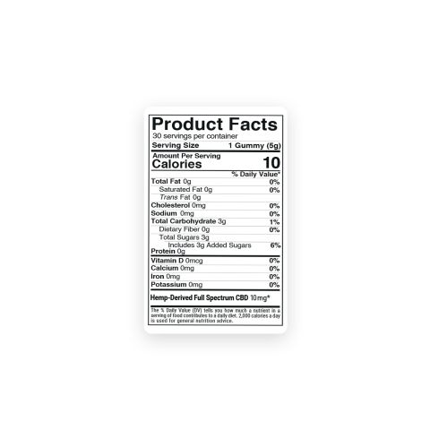 Full Spectrum CBD Gummies - 10mg - Chill - Thumbnail 5