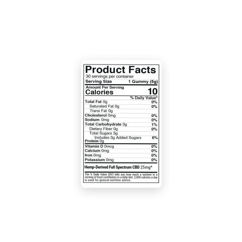 Full Spectrum CBD Gummies - 25mg - Chill - Thumbnail 5