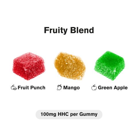 HHC Cube Gummies - 100mg - Fruity Blend - Fresh - Thumbnail 3