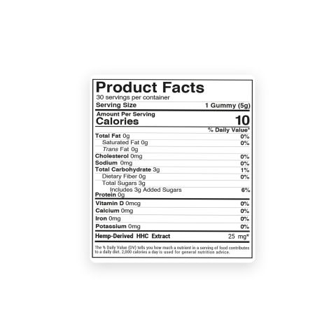 HHC Cube Gummies - 25mg - Tropical Mix - Artisan - Thumbnail 5