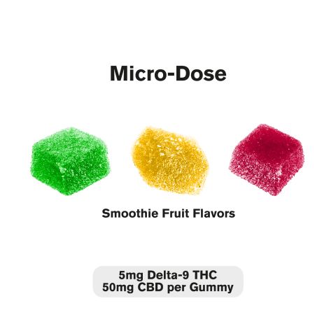 Nano D9, CBD Micro-Dose Gummies - 55mg - Smoothie Fruit - D9 THC - Thumbnail 4