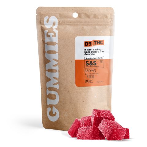 Nano D9, CBN, CBG, CBC Gummies - 21mg - Sweet & Sour - D9 THC - Thumbnail 1