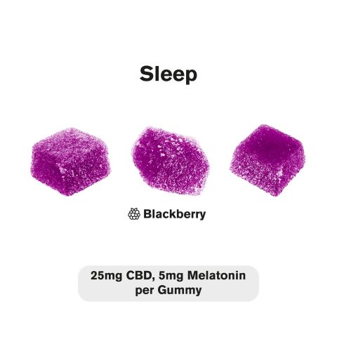 Sleep Gummies - 30mg - Broad Spectrum CBD, Melatonin - Blackberry - Chill - Thumbnail 3