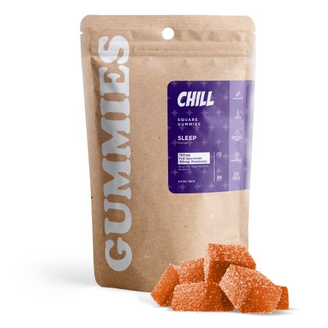 Sleep Gummies - 30mg - Full Spectrum CBD, Melatonin - Orange - Chill - Thumbnail 1