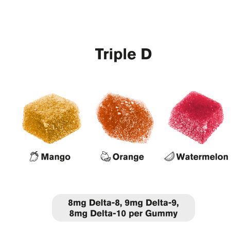 Triple D Blend - 25mg - D8, D9, D10 Gummies - Chill Extreme - Thumbnail 3