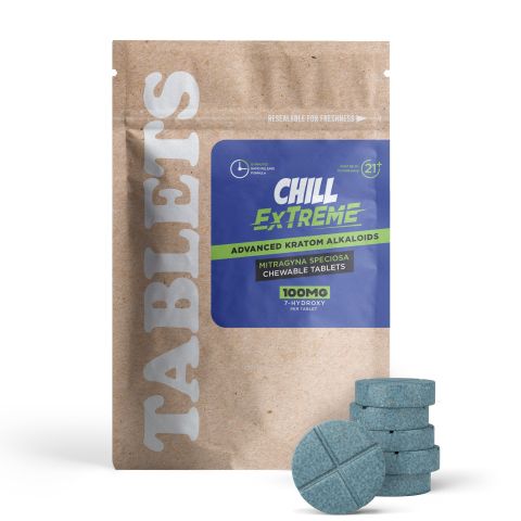 7-Hydroxy Tablets - 100mg - Unflavored - Chill Extreme - Thumbnail 2