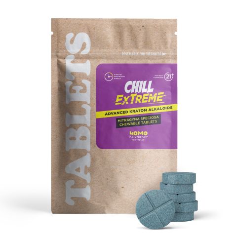 7-Hydroxy Tablets - 40mg - Unflavored - Chill Extreme - Thumbnail 2