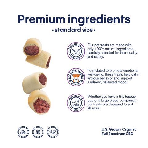 Bone Marrow Chews - CBD Dog Treats - 300mg - MediPets - Thumbnail 4