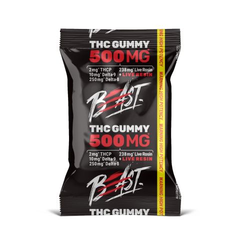 D8, D9, THCP, Live Resin Gummy Pouch - 500mg - Beast - Thumbnail 1