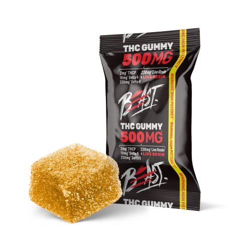 D8, D9, THCP, Live Resin Gummy Pouch - 500mg - Beast - Thumbnail 3