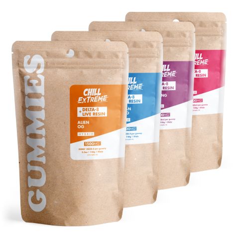 Delta 8 Live Resin Gummies Bundle - Hybrid - Chill Extreme - Thumbnail 1