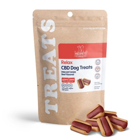 Mini Hot Dogs - CBD Dog Treats - 600mg - MediPets - Thumbnail 1
