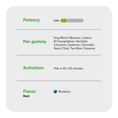 Terpene Gummies - 10mg - Rest - Blueberry - Terps Gummies - Thumbnail 5