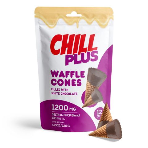 D8, THCP Waffle Cones - 100mg - White Chocolate - Chill Plus - Thumbnail 5
