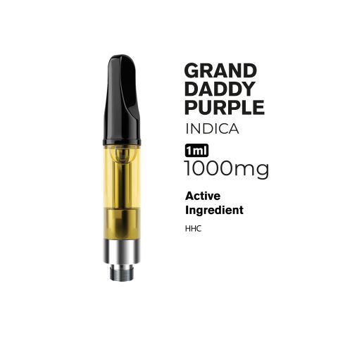 HHC Vape Cart - 1000mg - Granddaddy Purp - Indica - 1ml - Artisan - Thumbnail 2