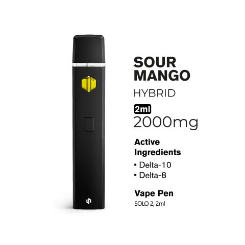 D10, D8 Vape Pen - 2000mg - Sour Mango - Hybrid - 2ml - Hyper - Thumbnail 3