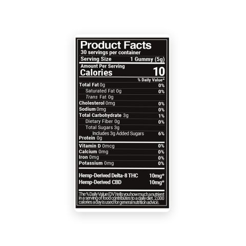 D8 & CBD Gummies - 20mg - Original - 10X - Thumbnail 9