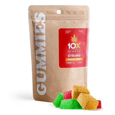 CBD, D8 Gummies - 25mg - Fruity Mix - 10X - Thumbnail 2