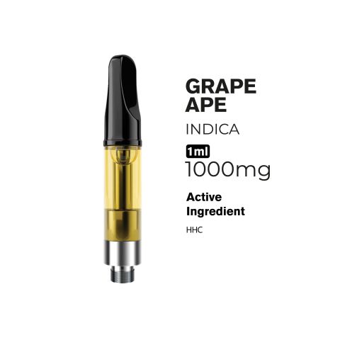 HHC Vape Cart - 1000mg - Grape Ape - Indica - 1ml - Fresh - Thumbnail 2
