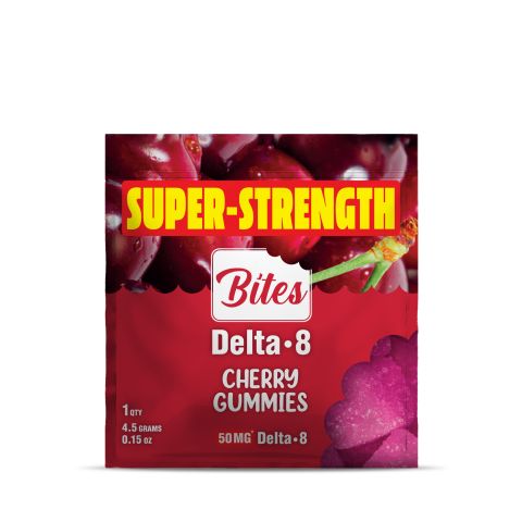 Delta 8 THC Gummy - 50mg - Cherry - Bites - Thumbnail 2