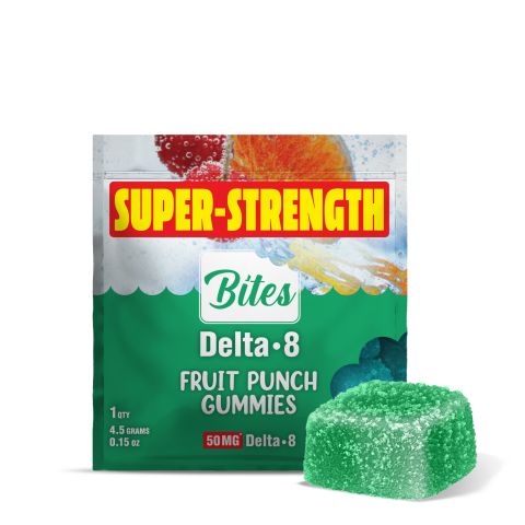 Delta 8 Gummies - 50mg - Fruit Punch - Bites - Thumbnail 1