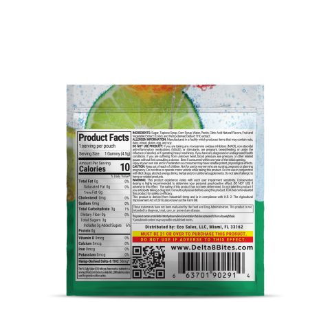 Delta 8 Gummies - 50mg - Fruit Punch - Bites - Thumbnail 3