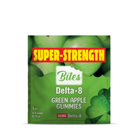Delta 8 Gummies - 50mg - Green Apple - Bites - Thumbnail 2