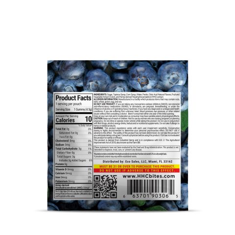 HHC Gummies - 50mg - Blueberry - Bites - Thumbnail 3