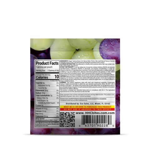 HHC Gummies - 25mg - Grape - Bites - Thumbnail 3