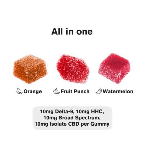 All in One Blend - 40mg - 4 Cannabinoid Gummies - Chill Extreme - Thumbnail 4