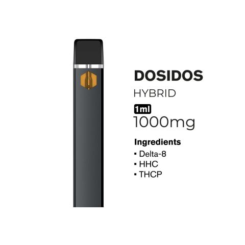 THCP, D8, HHC Vape Pen - 1000mg - Dosidos - Hybrid - 1ml - Fresh - Thumbnail 4