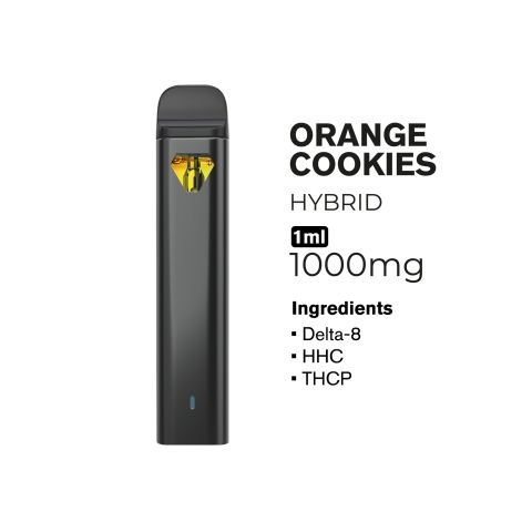 THCP, D8, HHC Vape Pen - 1000mg - Orange Cookies - Hybrid - 1ml - Fresh - Thumbnail 2