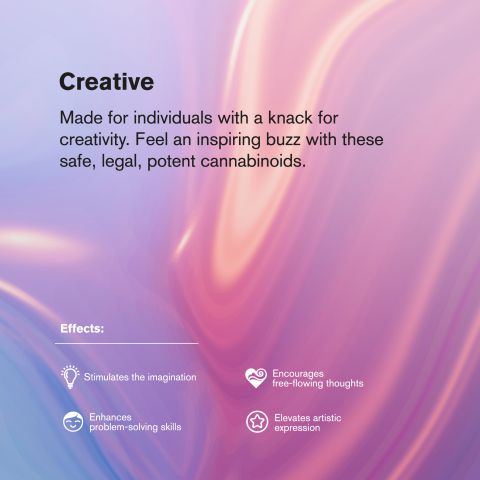 Creativity Blend - D8, D10, HHC, CBD Isolate, CBG - 25mg - Blends by Fresh - Thumbnail 6