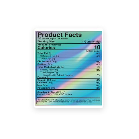 Dream Blend - 25mg - D8, HHC, CBN, CBD Gummies - Blends by Fresh - Thumbnail 9