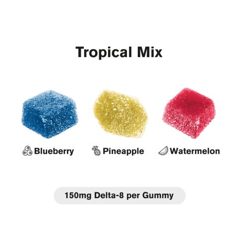 Delta 8 Gummies - 150mg - Tropical Mix - Chill Extreme - Thumbnail 4
