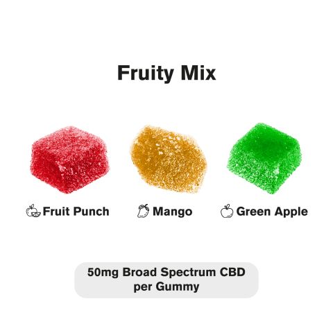Broad Spectrum CBD Gummies - 50mg - Fruity Mix - Chill - Thumbnail 4
