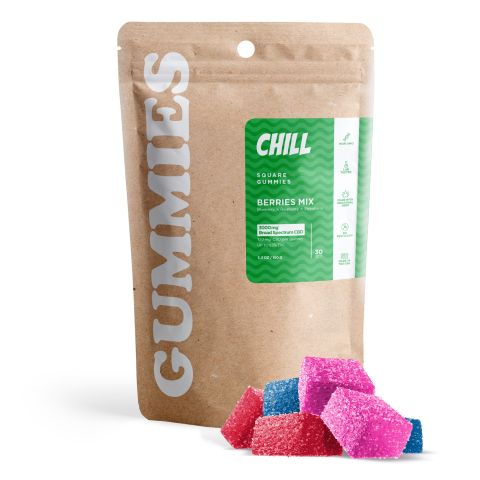 Broad Spectrum CBD Gummies - 100mg - Berries Mix - Chill - Thumbnail 2