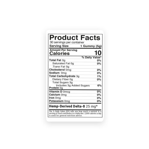 Delta 8 + Live Resin Gummies - 25mg - OG Kush - Hybrid - Thumbnail 9