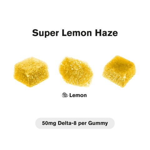 Delta 8 + Live Resin Gummies - 50mg - Super Lemon Haze - Sativa - Thumbnail 4