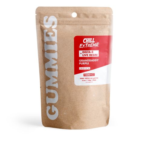 Delta 8 + Live Resin Gummies - 50mg - Granddaddy Purple - Indica - Thumbnail 3