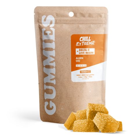 Delta 8 + Live Resin Gummies - 50mg - Alien OG - Hybrid - Thumbnail 2