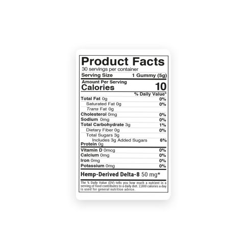 Delta 8 + Live Resin Gummies - 50mg - Alien OG - Hybrid - Thumbnail 9