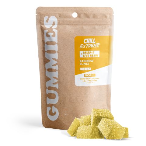 Delta 8 + Live Resin Gummies - 100mg - Rainbow Runtz - Indica - Thumbnail 2