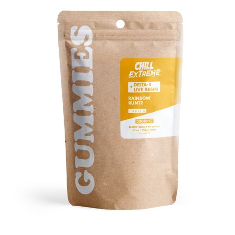 Delta 8 + Live Resin Gummies - 100mg - Rainbow Runtz - Indica - Thumbnail 3