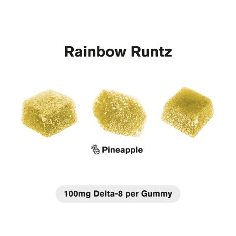Delta 8 + Live Resin Gummies - 100mg - Rainbow Runtz - Indica - Thumbnail 4