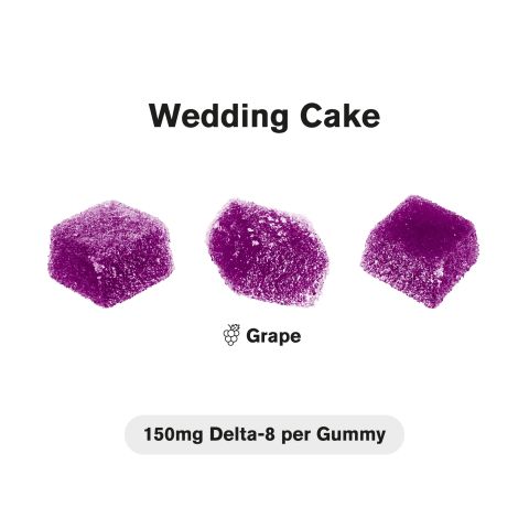 Delta 8 + Live Resin Gummies - 150mg - Wedding Cake - Hybrid - Thumbnail 4