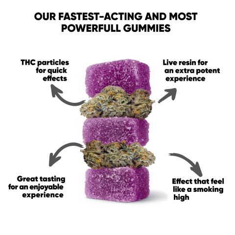 Delta 8 + Live Resin Gummies - 150mg - Wedding Cake - Hybrid - Thumbnail 10