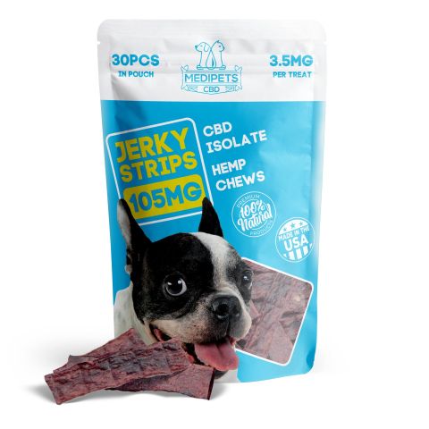Jerky Strips - CBD Pet Treats For Dogs - 105mg - MediPets - Thumbnail 1
