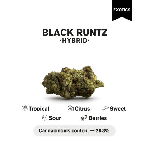 Black Runtz Flower - Hybrid - THCA - Thumbnail 4